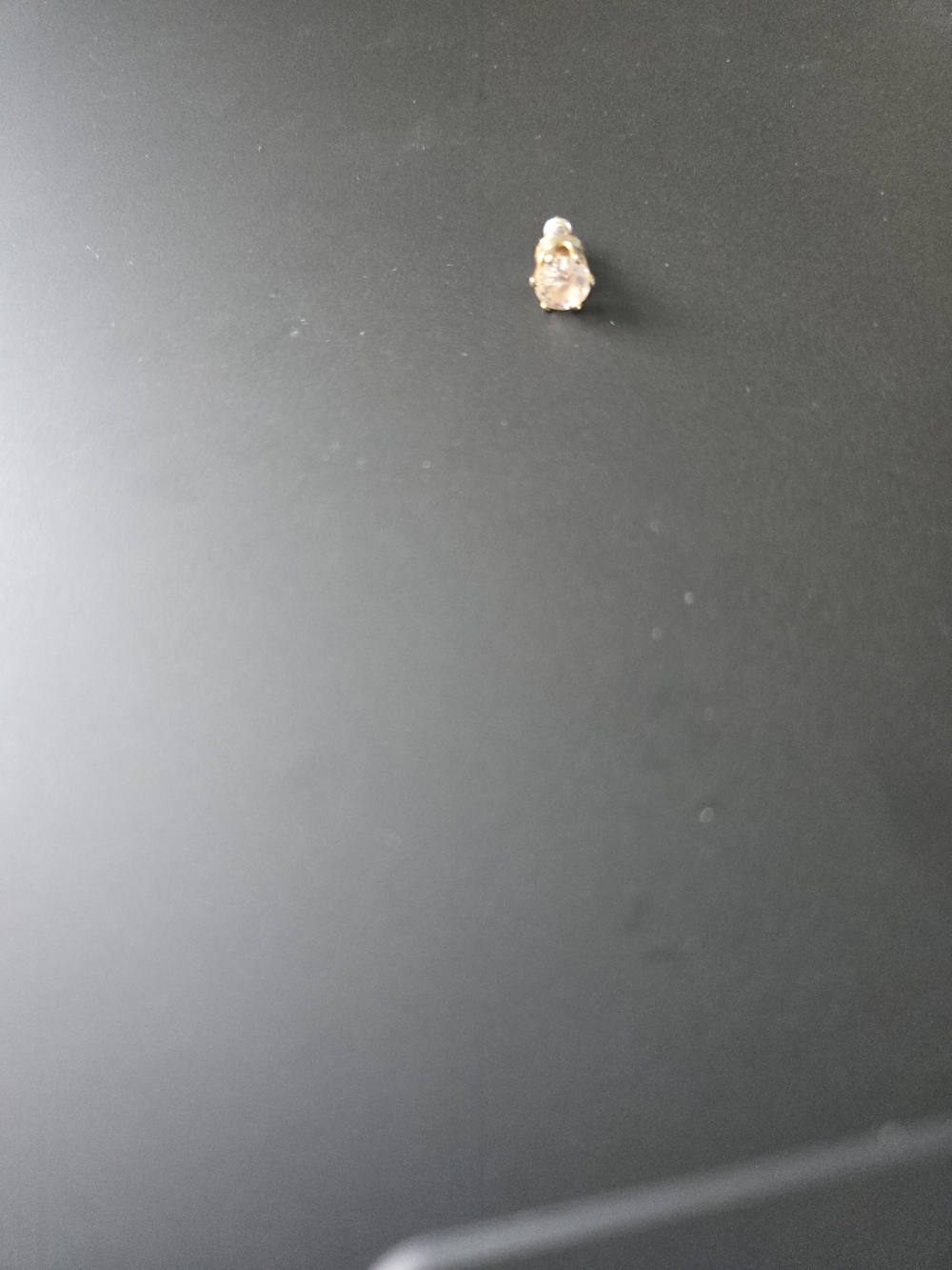 Single Clear Brillant Round Stone Stud Earring